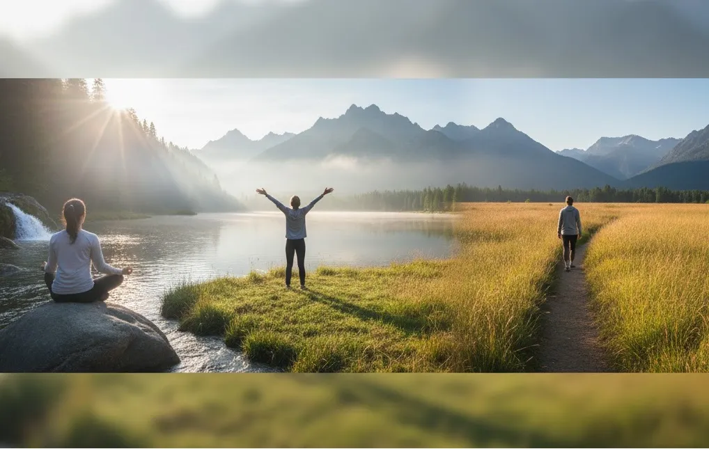 Wellness ile Stres Yönetimi: Nefes Egzersizleri, Meditasyon ve Yürüyüş - Banner Görseli - Wellness & Yaşam Tarzı Kategorisi - Dengeli Sağlık