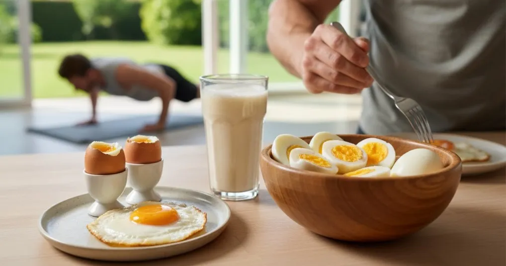 Yumurta ve Kas Yapımı: Günde Kaç Yumurta Yemeli? - Banner Görseli - Spor ve Beslenme Kategorisi - Dengeli Sağlık