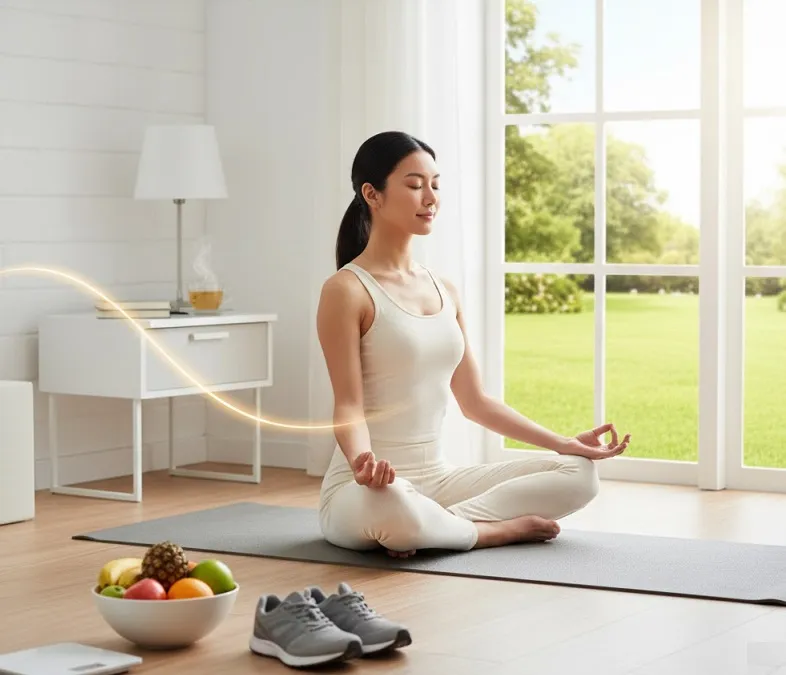 Uyku ve Kilo Kaybı İlişkisi: Yeterli Uykunun Önemi - Özet Görseli - Kilo Verme İpuçları Kategorisi - Dengeli Sağlık